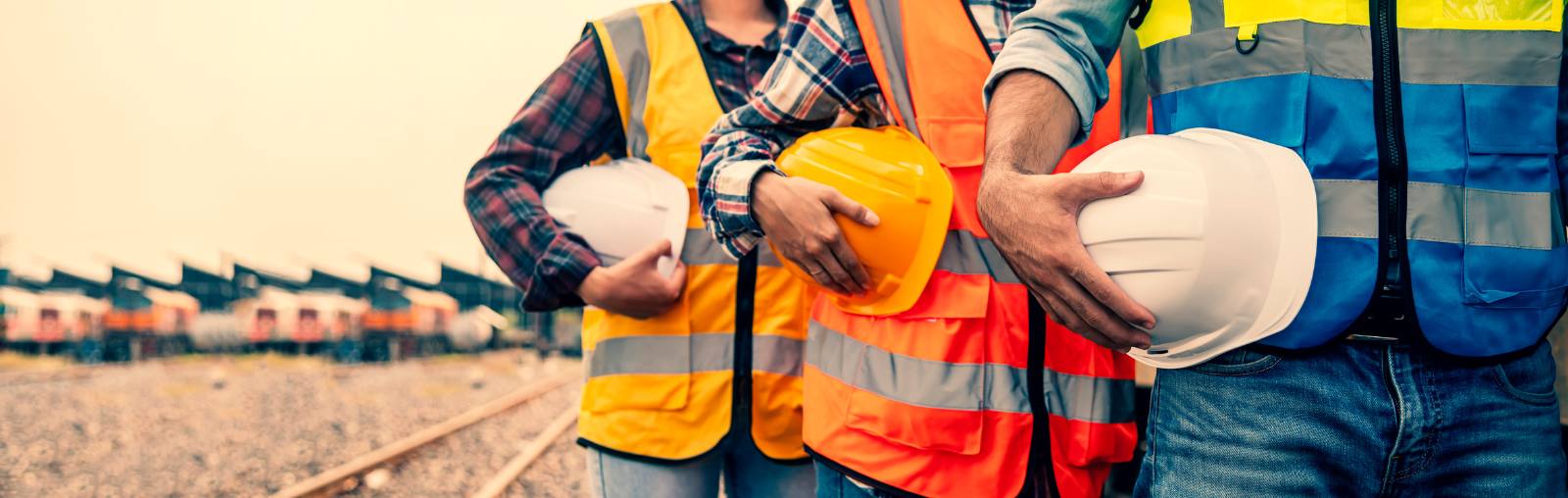 Équipe de techniciens sur un site industriel